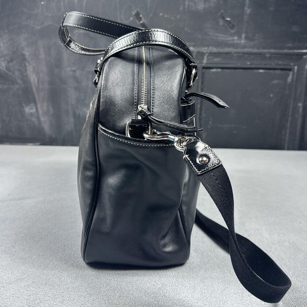 Coach Addison Tote Black Leather Diaper Bag Satchel Shoulder Crossbody F18374 - Picture 5 of 15